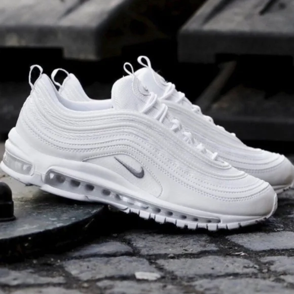 Nike air max 97 tripple white womens shoesSize7 New